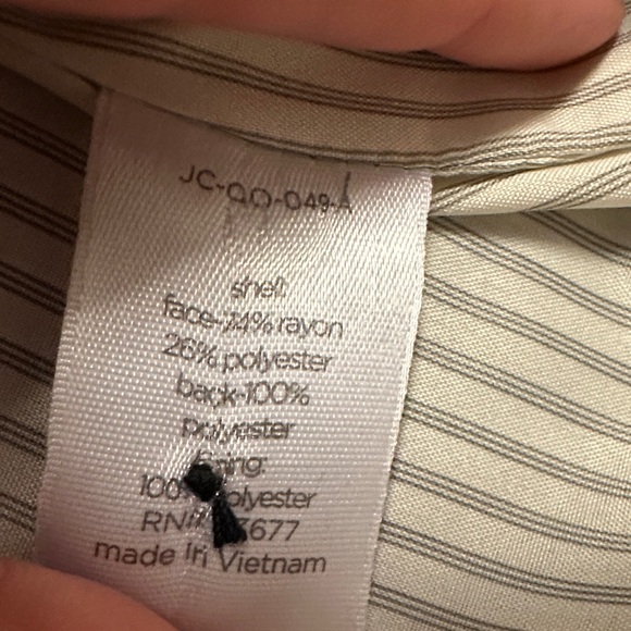 JCP Striped Cuff Boyfriend Blazer in Charcoal Grey (L) #BusinessCasual - Picture 8 of 10